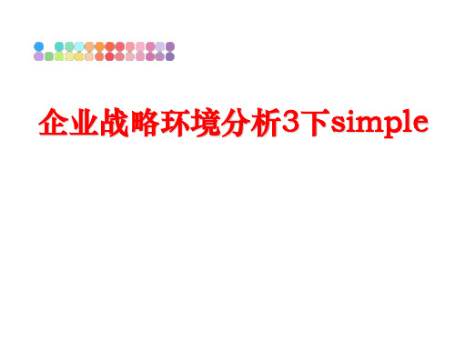 【精品】企业战略环境分析3下simplePPT课件