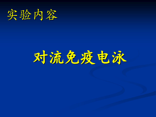 免疫学对流免疫电泳