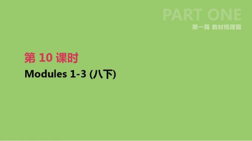 浙江省中考英语总复习第一篇教材梳理篇第10课时Modules13(八下)课件(新版)外研版