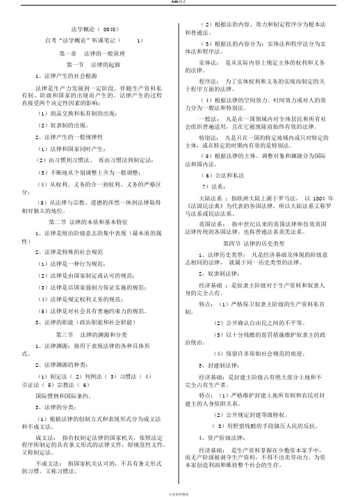 法学概论复习资料