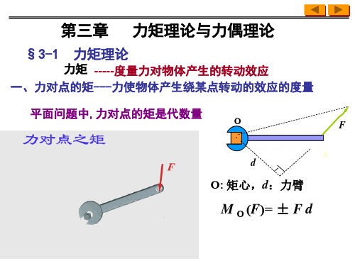 理论力学第三章力矩与力偶