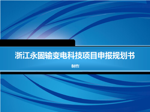 企业科技项目申报规划PPT课件