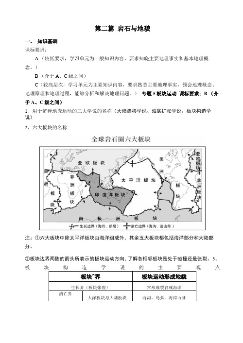 第二篇岩石与地貌答案