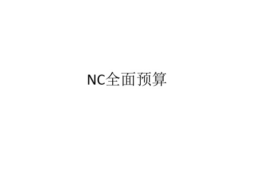 NC全面预算