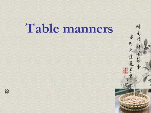 Table manners