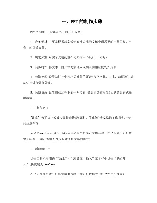 PPT制作技巧与方法总结