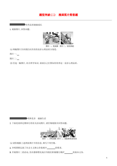 (安徽专版)2020中考道德与法治复习方案题型突破02漫画图片简答题试题