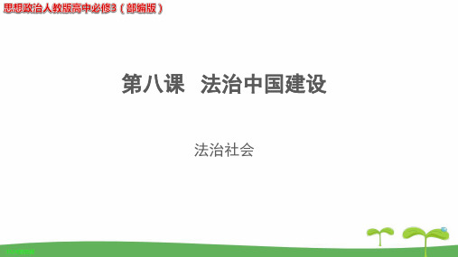 《法治社会》教学PPT课件【思想政治人教版高中必修3(部编版)】