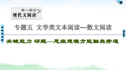 2020-2021学年新高考语文散文阅读题文比对快解选择题技巧(26张)