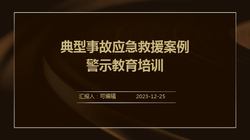 典型事故应急救援案例警示教育培训