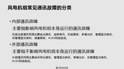 风电机组常见通讯故障原因分析及处理方法PPT课件