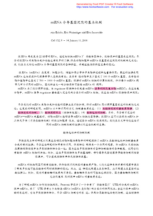 miRNA综述
