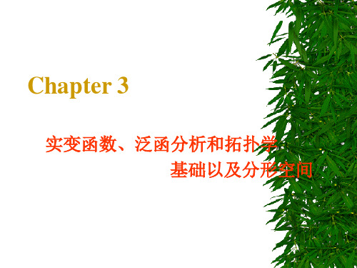 Ch.3 实变函数、泛函分析和拓扑学基础以及分形空间