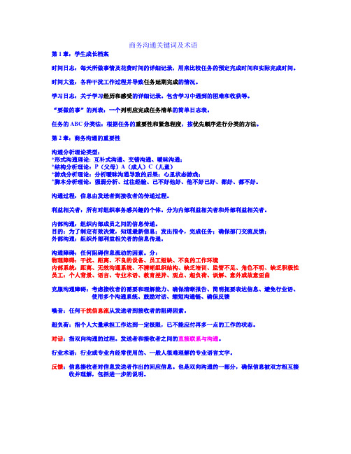 商务沟通关键词及术语