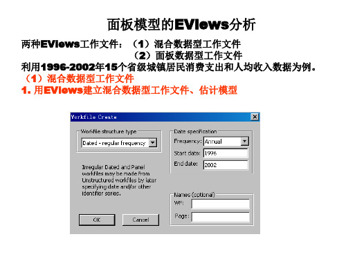 面板模型EViews演示