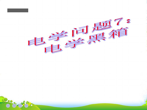八年级物理下册 第六章综合电学黑箱问题课件 人教新课标版