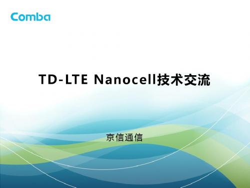 TD-LTE_Nanocell技术交流