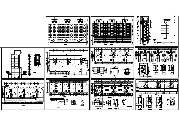 青海省某城乡多层公寓设计方案CAD图