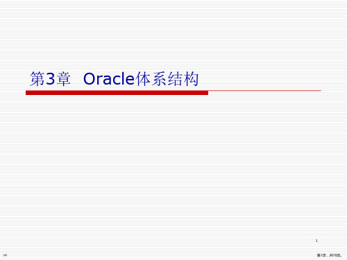 Oracle体系结构(共79张PPT)