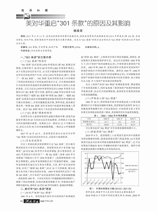 美对华重启“301条款”的原因及其影响