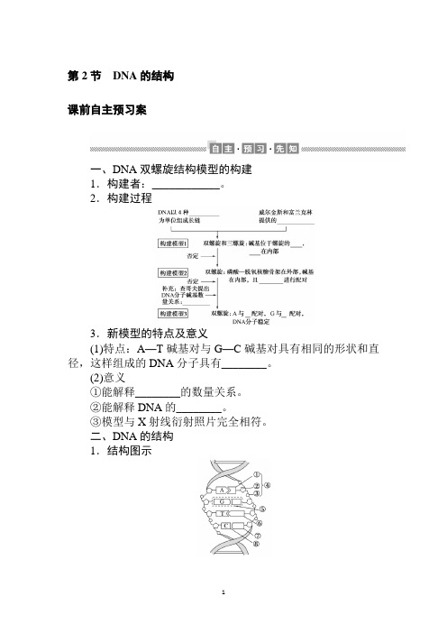 新教材人教版必修第二册  3.2 DNA的结构 学案