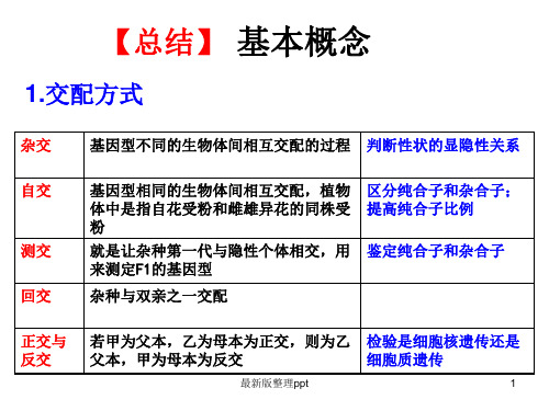 基因分离定律(概念归纳及解题技巧专题)ppt课件