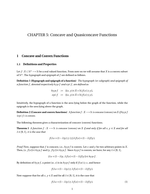 Concave and Quasiconcave Functions