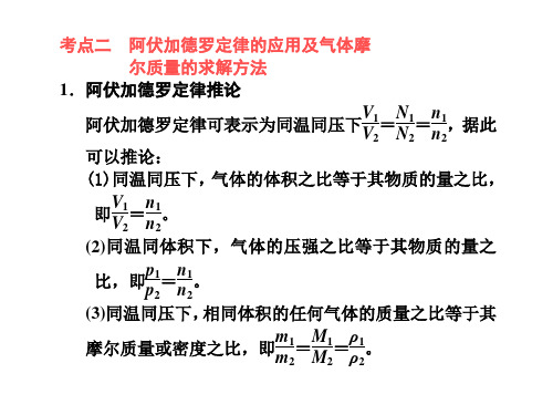 气体平均摩尔质量课件.