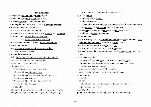 人教版初中化学知识点总结(中考必备)