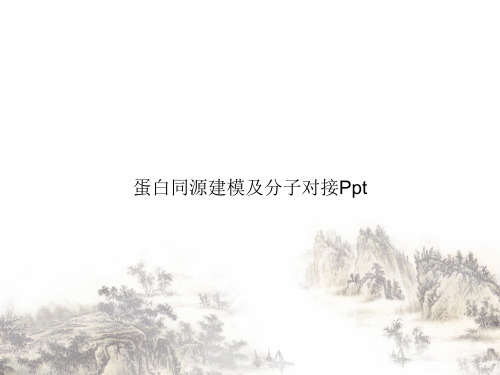 蛋白同源建模及分子对接ppt