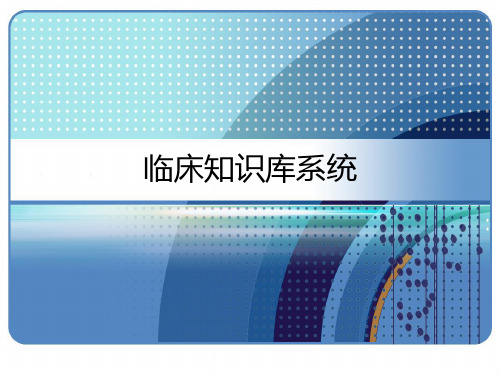 临床知识库系统 PPT