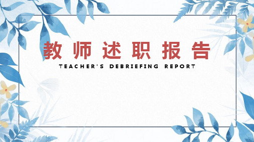 数学教师述职报告ppt小学