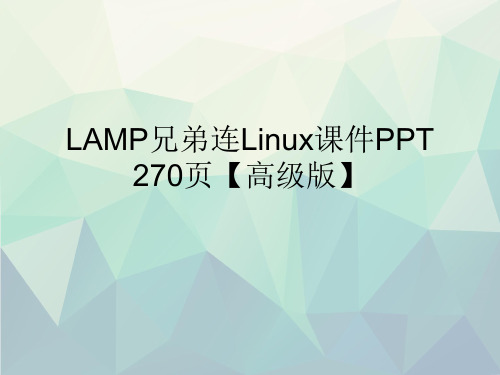 优选LAMP兄弟连Linux课件PPT 270页【高级版】