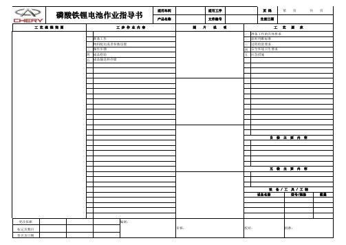 工艺文件表格