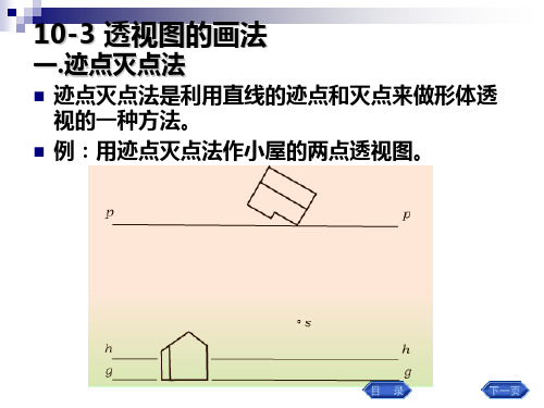 10-3透视图的画法一.迹点灭点法