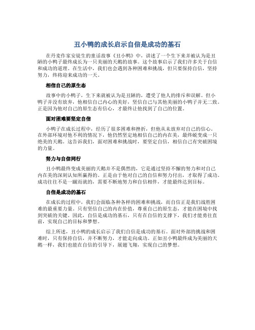 丑小鸭的成长启示自信是成功的基石