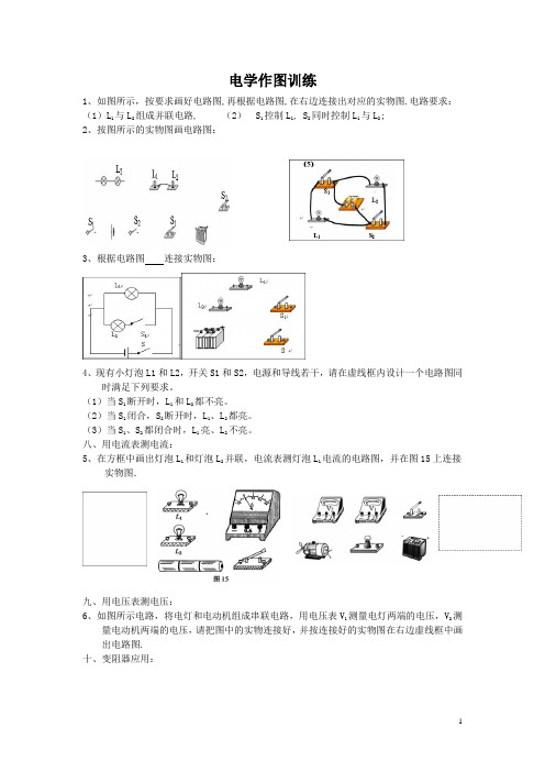 电学作图训练Word 文档