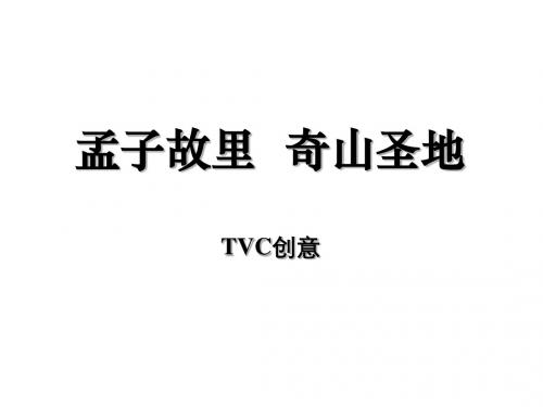 2019年-“山东邹城”TVC创意-PPT精选文档