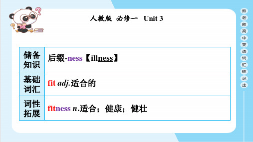 Unit3SportsandFitness词汇记忆课件高一上学期英语人教版