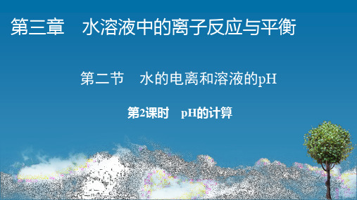 人教版高中化学选择性必修第1册 第3章 水溶液中的离子反应与平衡 第2节 第2课时 pH的计算