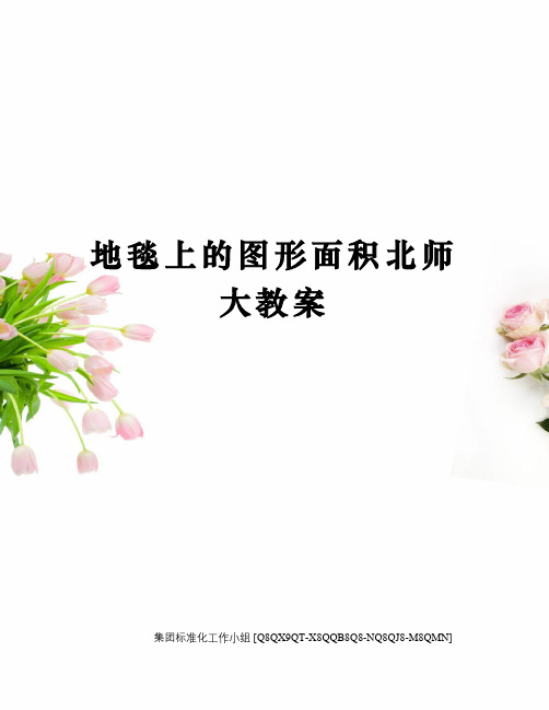 地毯上的图形面积北师大教案