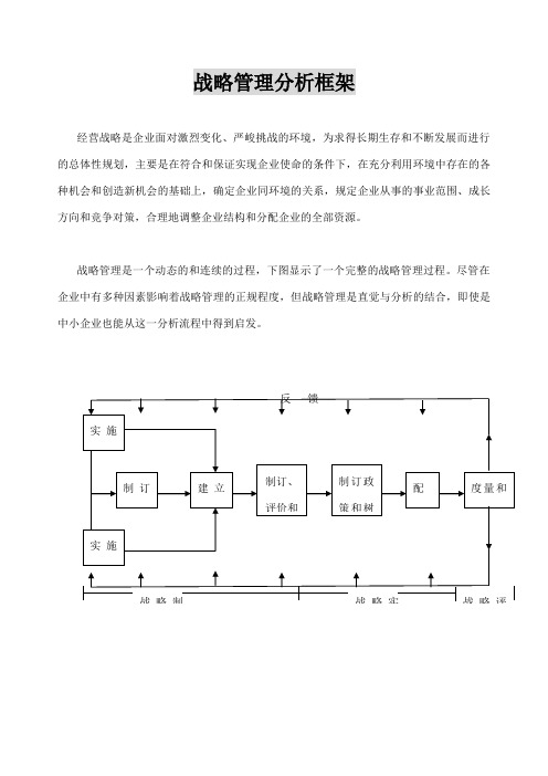 战略管理分析框架