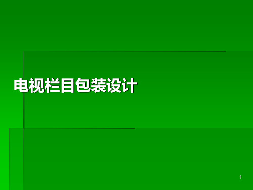 电视包装设计PPT课件