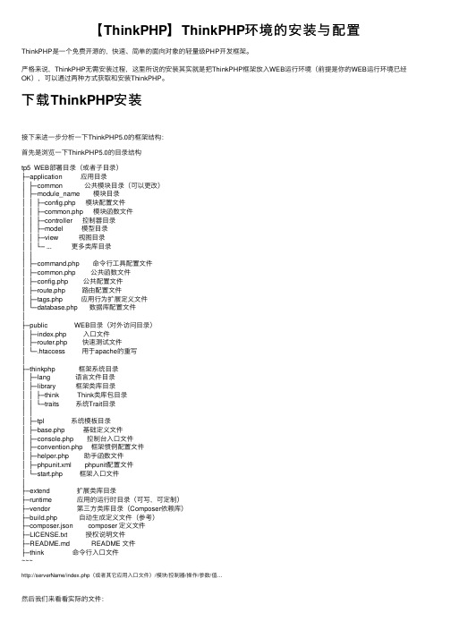 【ThinkPHP】ThinkPHP环境的安装与配置