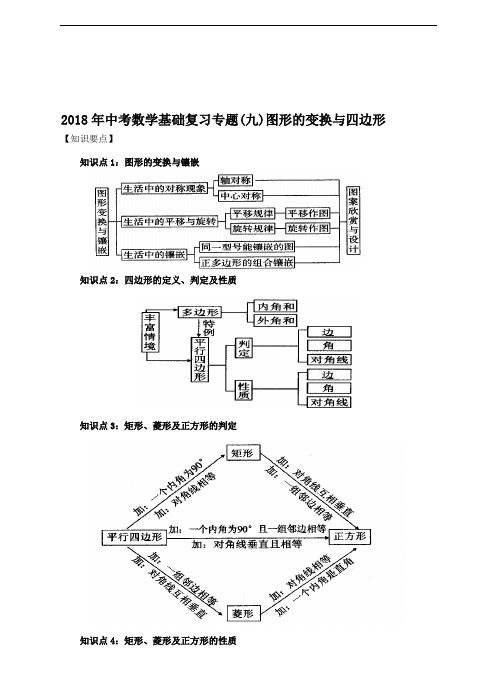 2018年中考数学基础复习专题(九)图形的变换与四边形