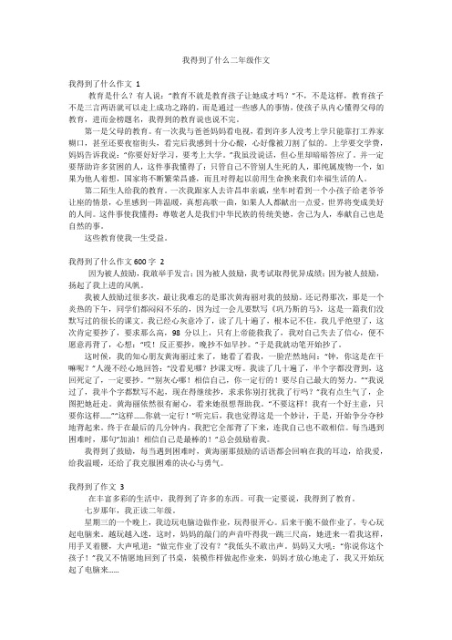 我得到了什么二年级作文