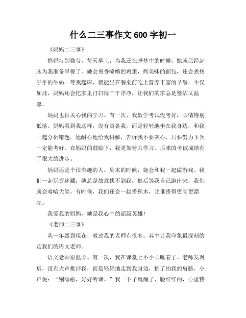 什么二三事作文600字初一