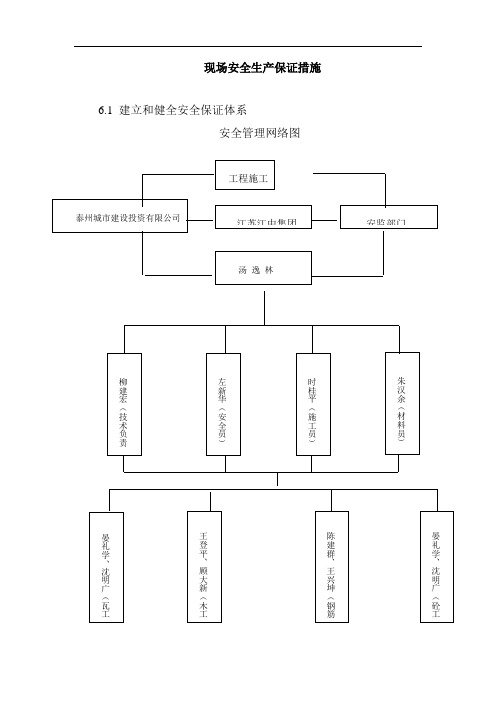 现场安全生产保证措施