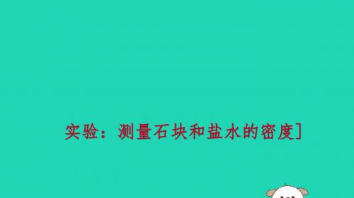 2018年秋七年级科学上册物质的特性第3节物质的密度4.3.3实验：测量石块和盐水的密度练习课件