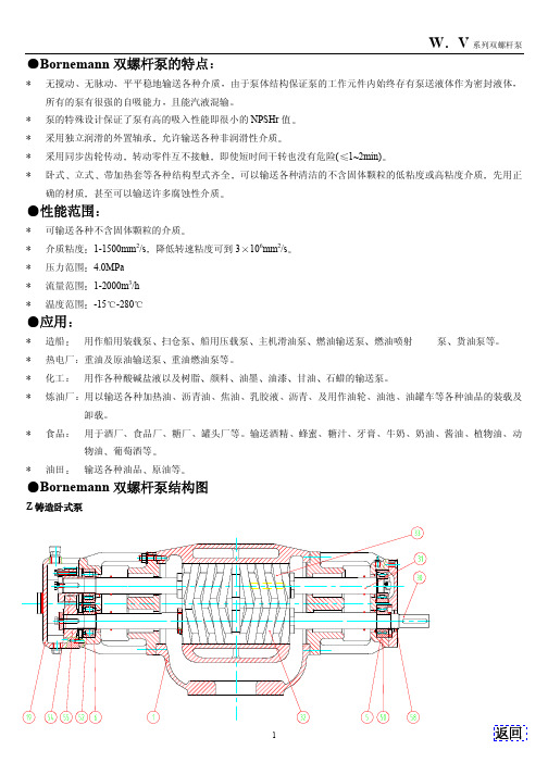 国内主流双螺杆泵及机封结构说明